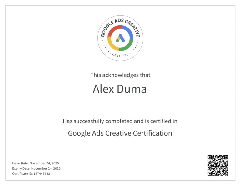 Alex-Duma_Google-Ads-Certification_Creative