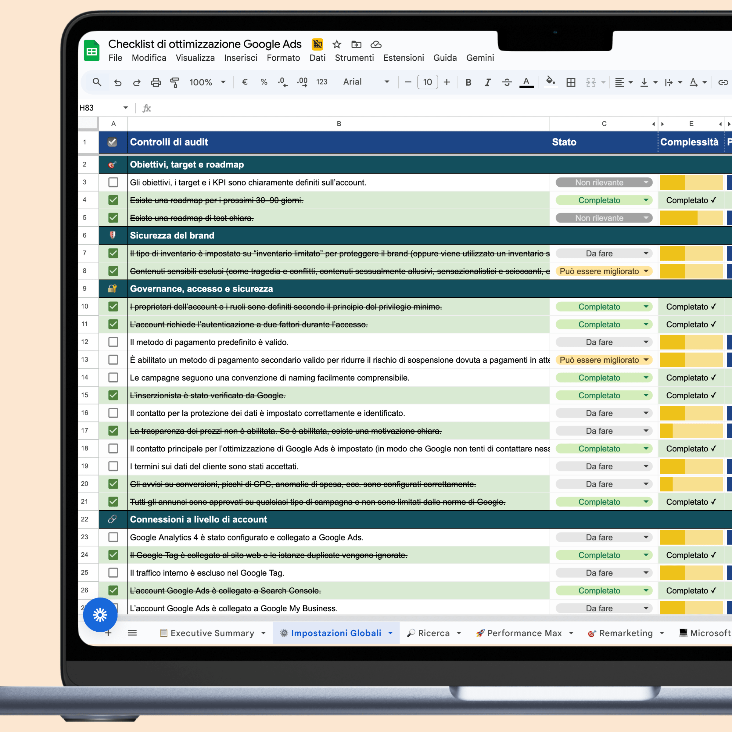 Checklist Google Ads - Impostazioni Generali Zoom